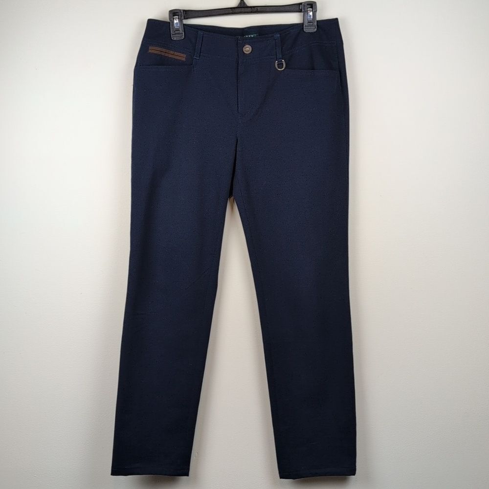 Lauren Ralph Lauren Navy Blue Equestrian Style Trouser Pants Size 8